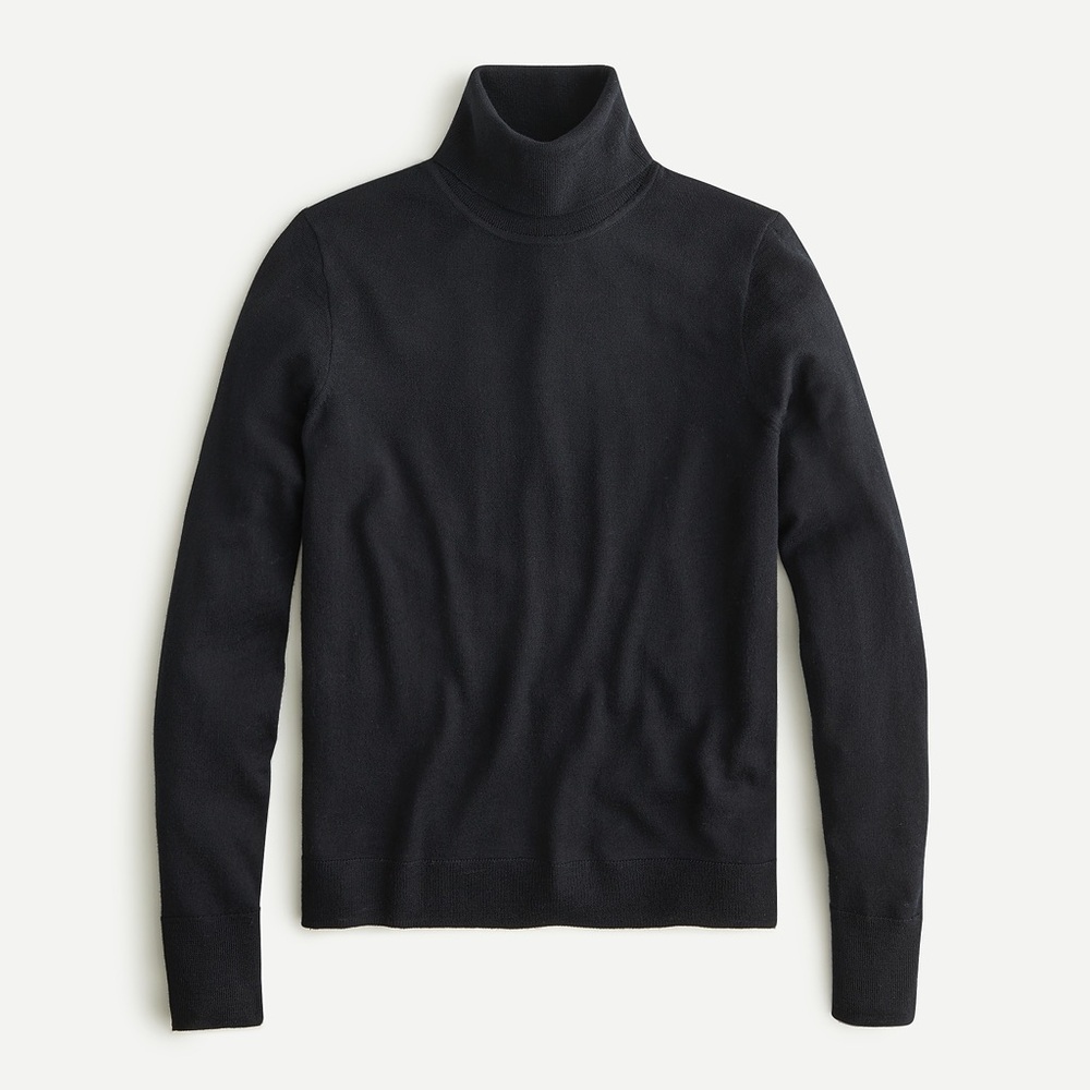 J.Crew Margot turtleneck sweater Merino Wool ~ Black ~ XXS